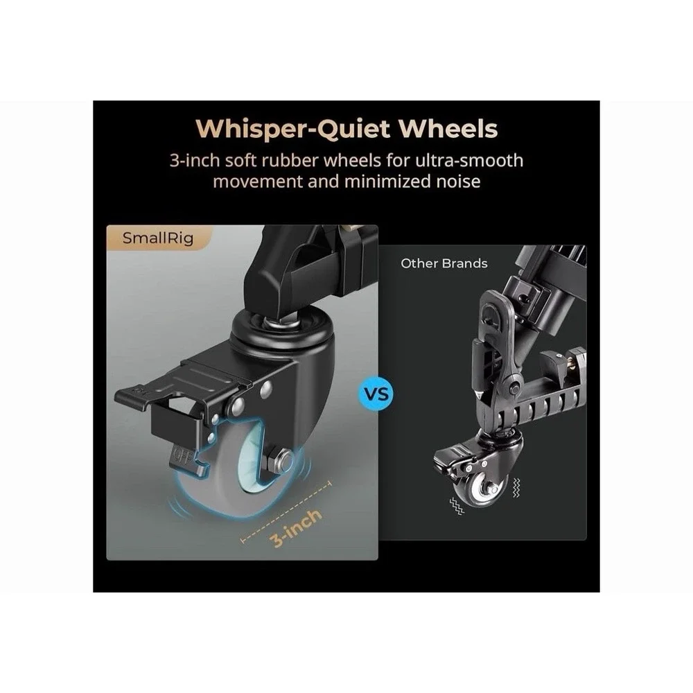 SmallRig Quick-Lock Photography Heavy Duty Tripod Dolly with 3